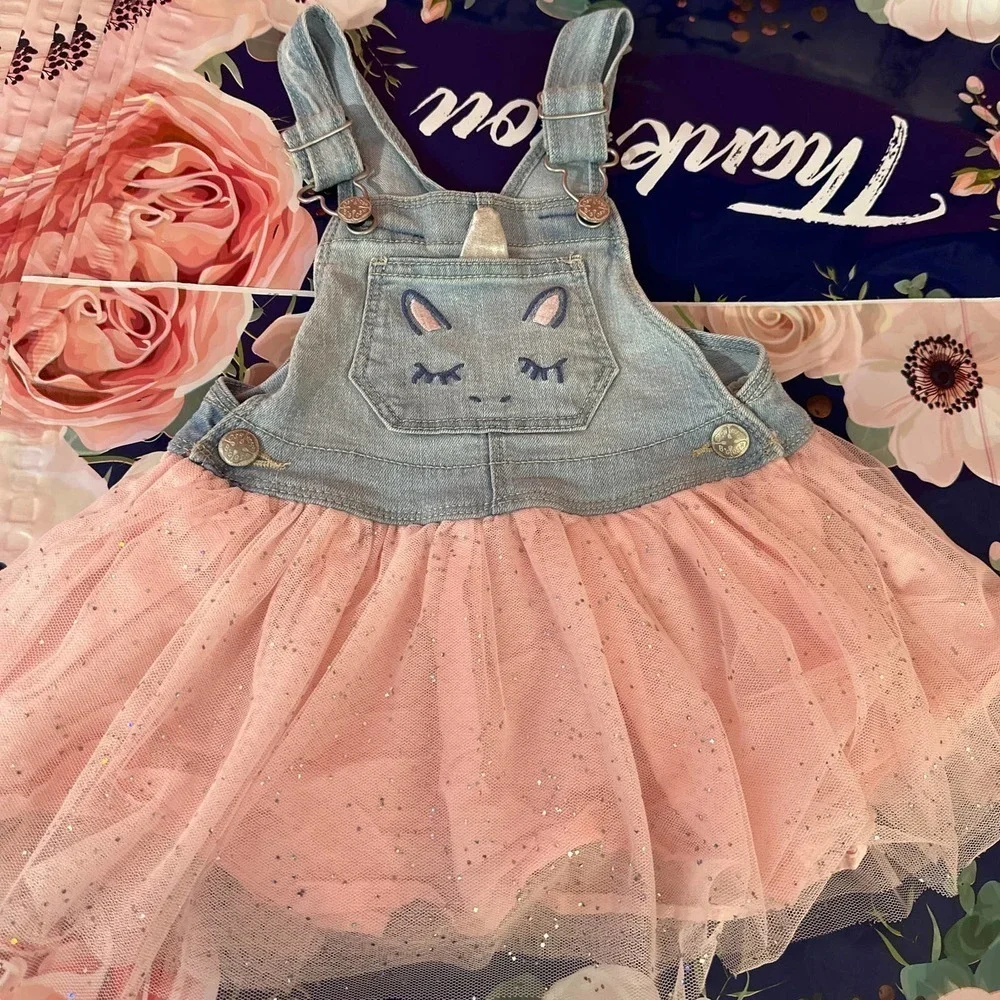 OSHKOSH b’gosh jean skirt overalls